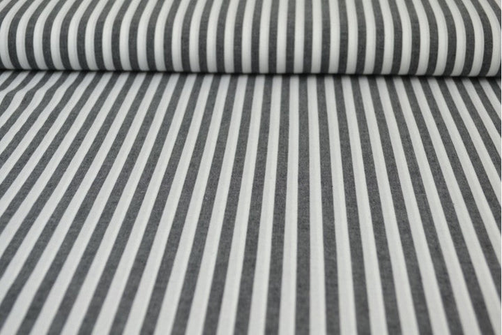 SVART 6,5 MM GINGHAM STRIPER – OEKO-TEX-SERTIFISERT BOMULL, LETT OG PUSTENDE