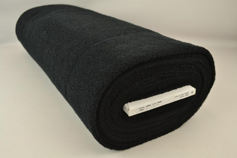 SVART DOBBELTSIDIG FROTTÉ – ABSORBERENDE HÅNDKLESTOFF (OEKO-TEX)