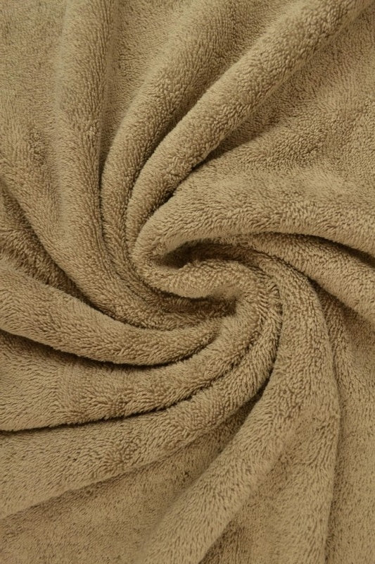 TAUPE DOBBELTSIDIG FROTTÉ – ABSORBERENDE HÅNDKLESTOFF (OEKO-TEX)