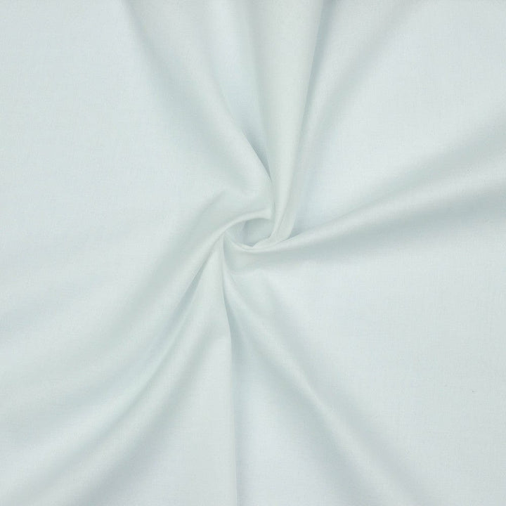 HVIT ØKOLOGISK LETT SEMI TRANSPARENT VOILE STOFF AV BOMULL