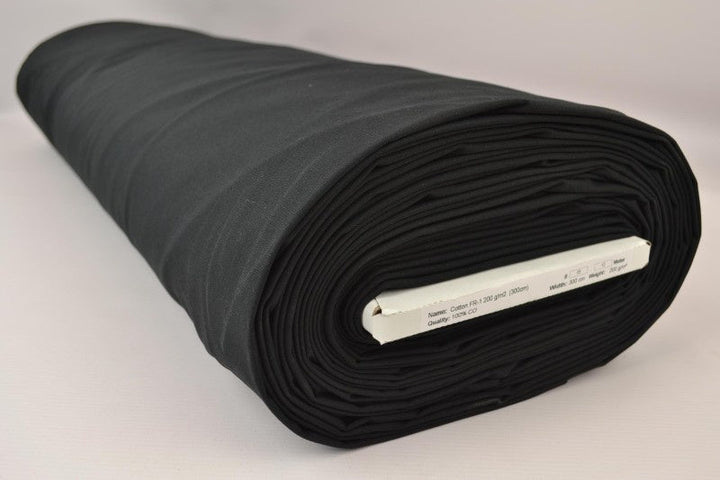SORT BRANNHEMMENDE BOMULL PREMIUM – 300 CM, KRAFTIG & MATT