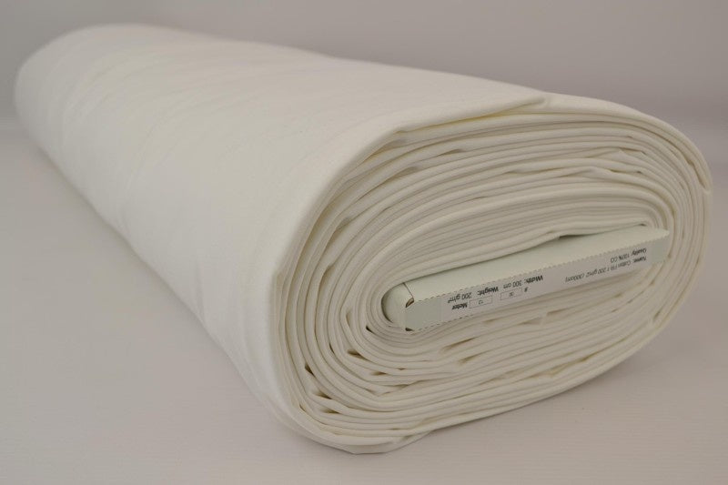 HVIT BRANNHEMMENDE BOMULL PREMIUM – 300 CM, KRAFTIG & MATT
