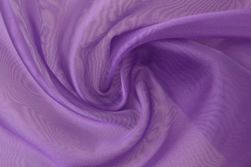 LILLA ORGANZA STOFF – TRANSPARENT OG SKINNENDE