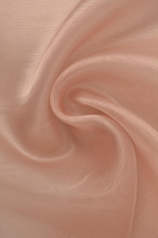 GAMMELROSA ORGANZA STOFF – TRANSPARENT OG SKINNENDE