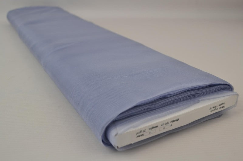 LAVENDEL ORGANZA STOFF – TRANSPARENT OG SKINNENDE