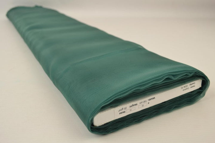 SMARAGDGRØNN ORGANZA STOFF – TRANSPARENT OG SKINNENDE