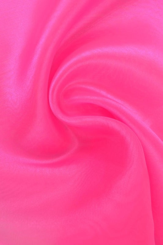 FUCHSIA ORGANZA STOFF – TRANSPARENT OG SKINNENDE