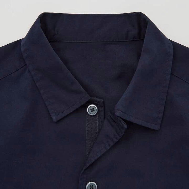 Hvit bomullstwill med strekk – diagonal twill & formstabil komfort (bilde 3 av 7)