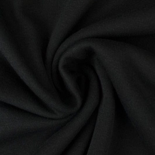 Svart børstet sweatstoff – mykt sweatstoff med børstet innside (bilde 1 av 6)