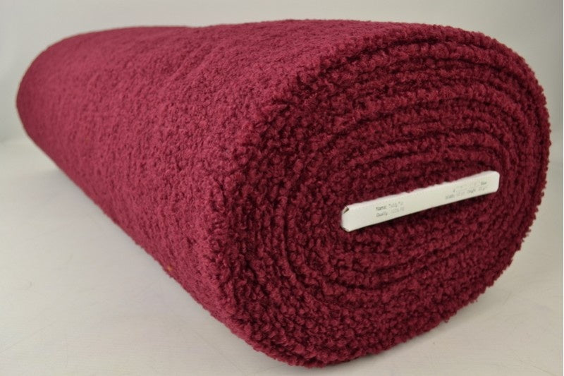 BORDEAUX TEDDYSTOFF MED STREKK - MYKT & VARMEISOLERENDE