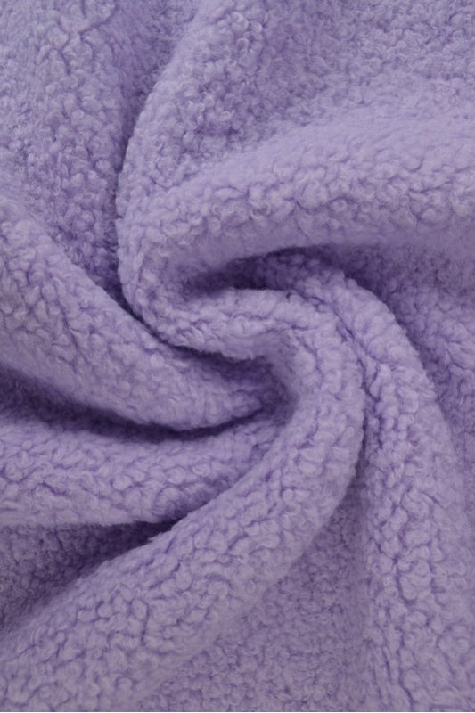 LAVENDEL TEDDYSTOFF MED STREKK - MYKT & VARMEISOLERENDE