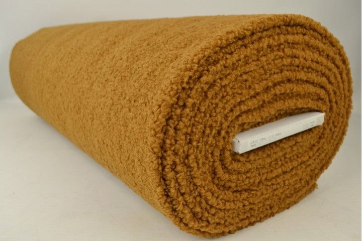 OKERGUL TEDDYSTOFF MED STREKK - MYKT & VARMEISOLERENDE
