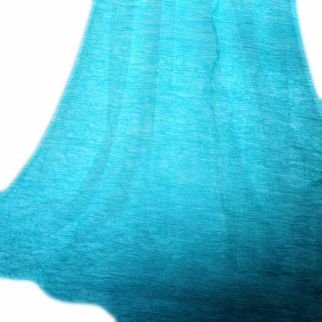 Havblått silke chiffon stoff (bilde 2 av 9)