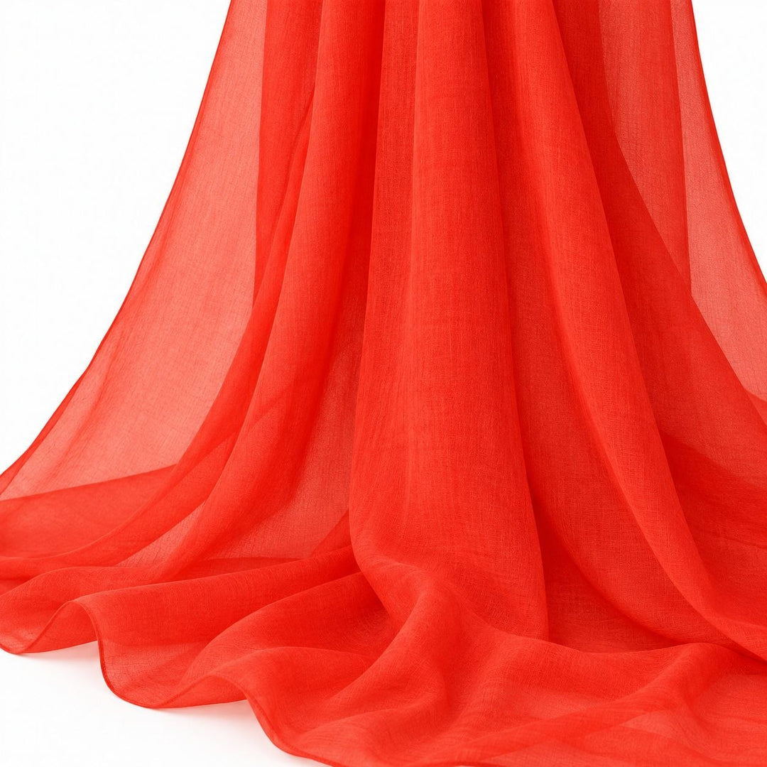 Kobberfarget silke chiffon stoff (bilde 2 av 9)