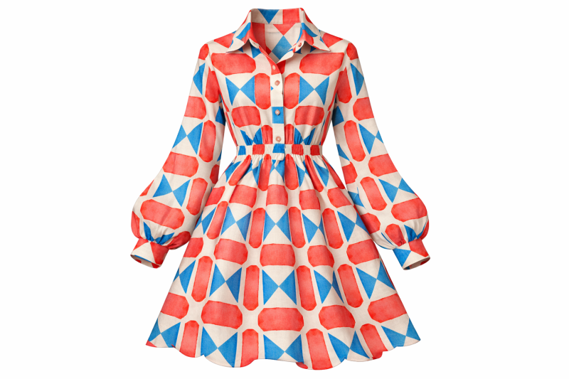 Linen Fashion Print – kjole i print