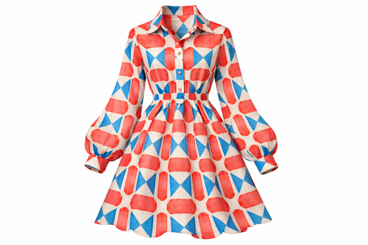 Linen Fashion Print – kjole i print