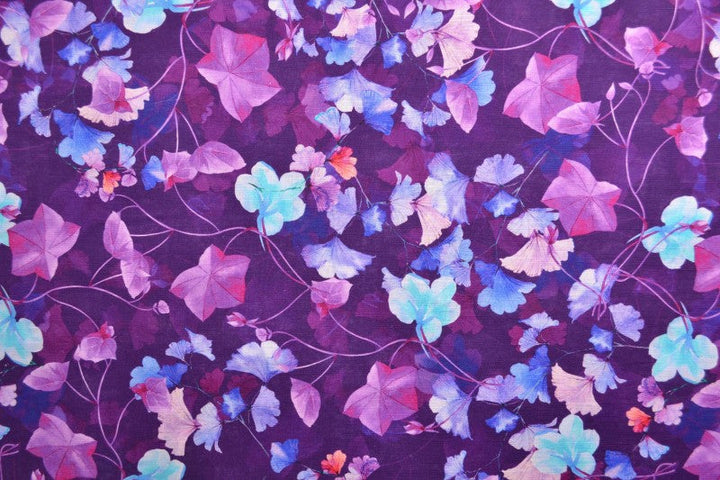 LILLA HØR MED BLOMSTERPRINT – ROSA & BLÅ – nærbillede