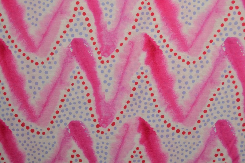 LYSERØD HØR MED AKVAREL ZIGZAG – PINK & BLÅ – nærbillede