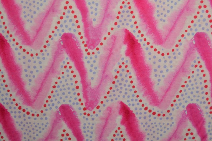 LYSERØD HØR MED AKVAREL ZIGZAG – PINK & BLÅ – nærbillede