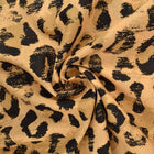 GULLFARGET LIN MED LEOPARDTRYKK