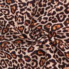 BEIGE LIN MED LEOPARDTRYKK