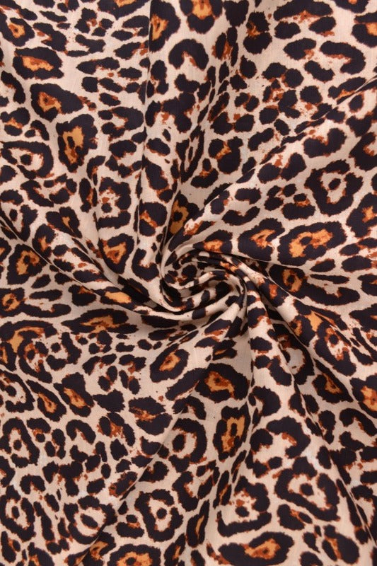 BEIGE HØR MED LEOPARDPRINT