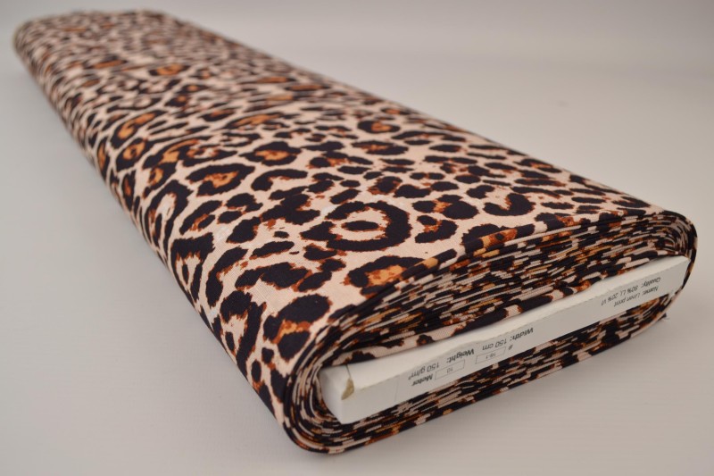 BEIGE HØR MED LEOPARDPRINT – på rulle