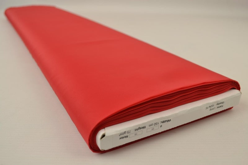 RØD POLYESTER FOER – GLAT, LET & LET GLANS