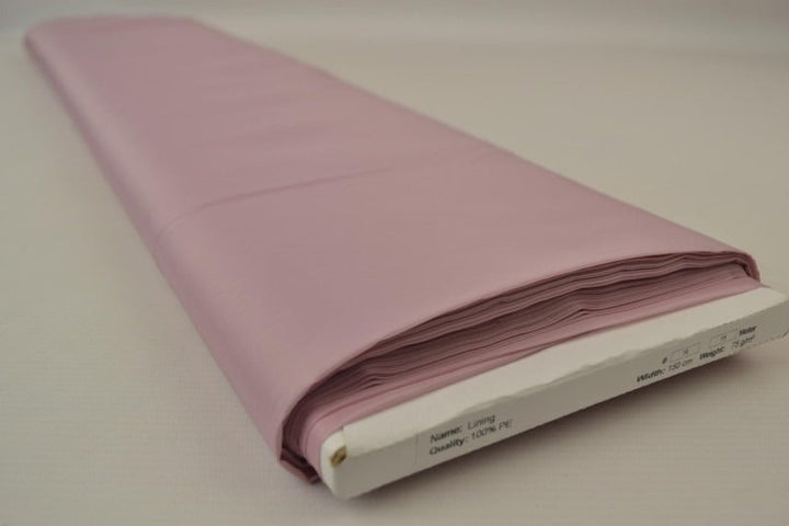STØVET LYSERØD POLYESTER FOER – GLAT, LET & LET GLANS