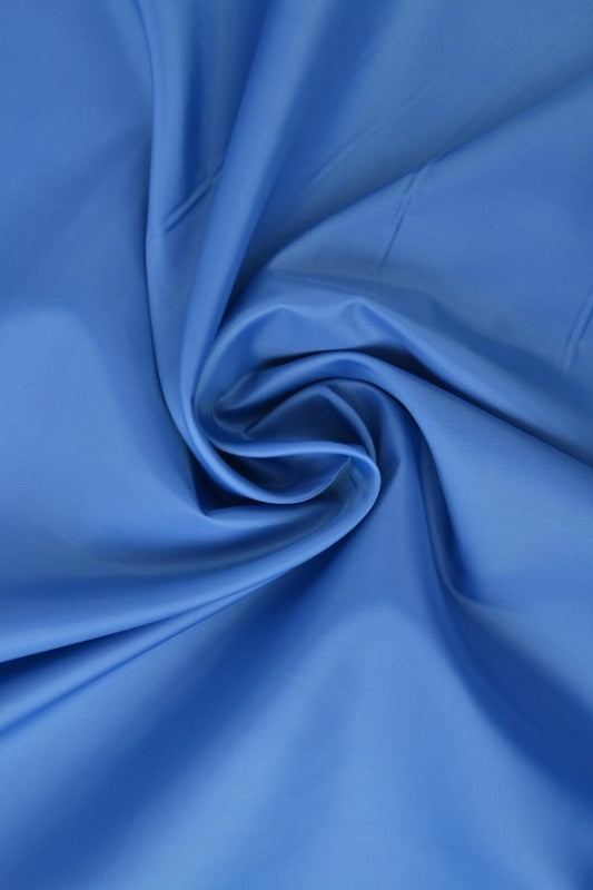 PETROLEUMSBLÅ POLYESTER FOER – GLAT, LET & LET GLANS