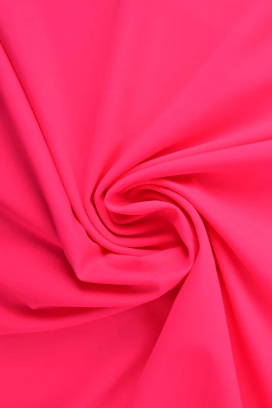 NEONROSA LYCRA STOFF – 4-VEIS STREKK & HURTIGTØRKENDE