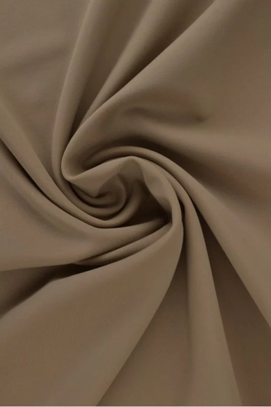 TAUPE LYCRA STOFF – 4-VEIS STREKK & HURTIGTØRKENDE