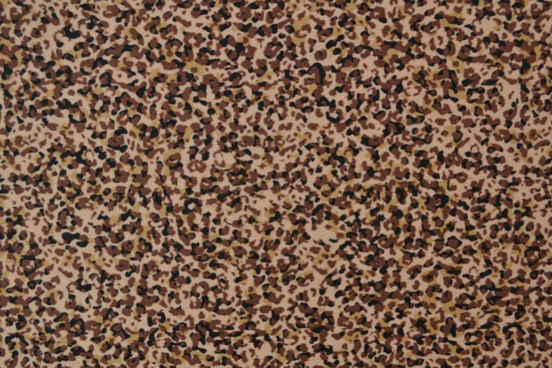Beige lycra stoff – leopardtrykk, 4-veis strekk & hurtigtørkende (bilde 2 av 3)