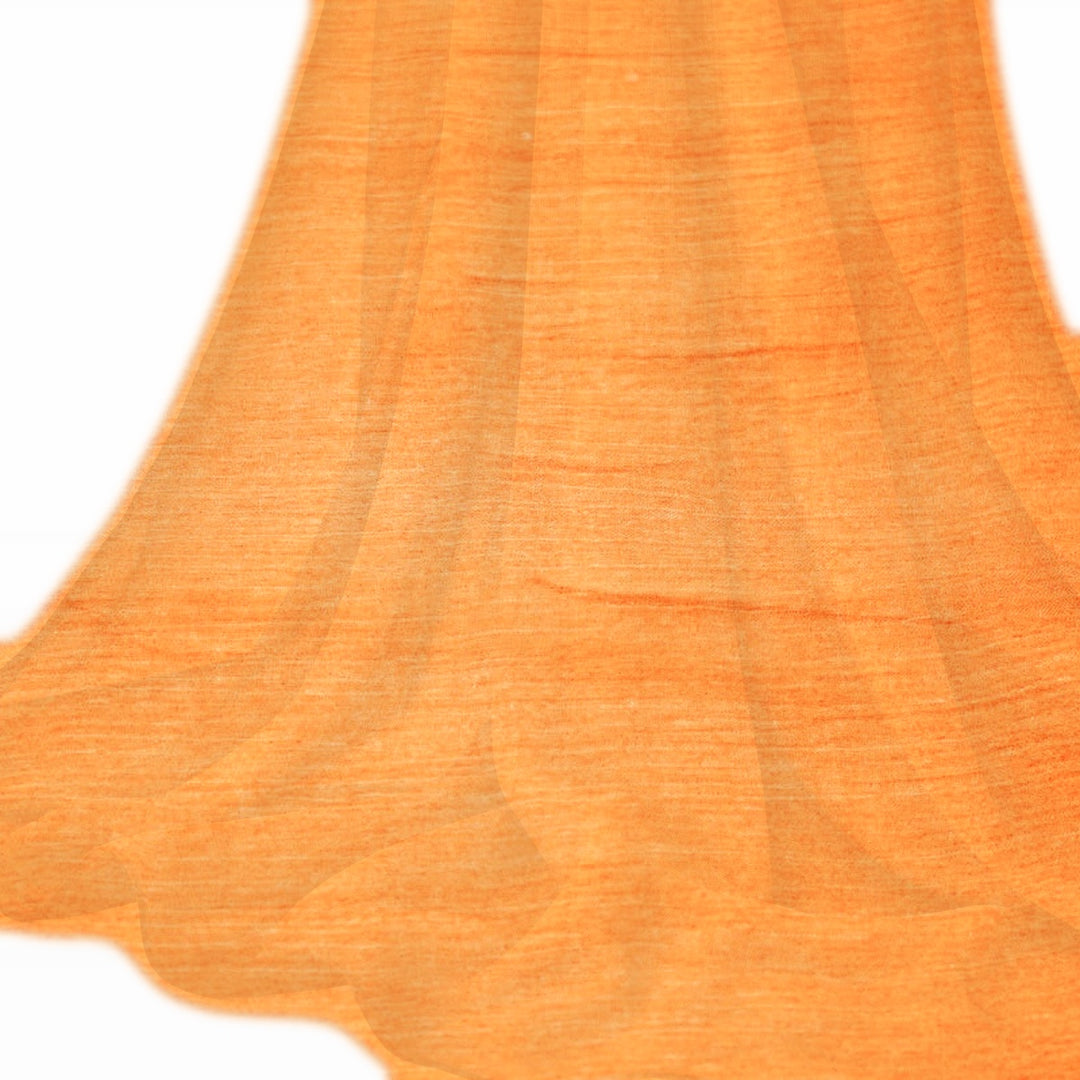 Lys orange silke chiffon stoff (bilde 2 av 9)