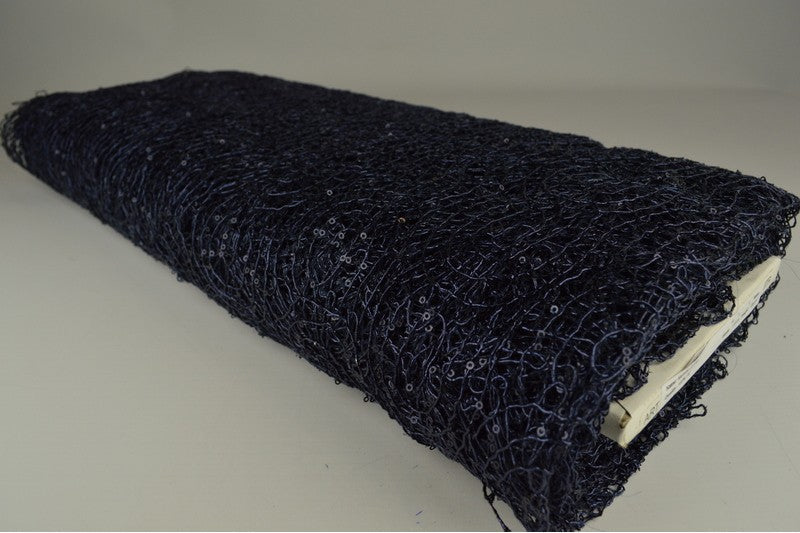 NAVY NETTING PALJETTSTOFF – SMÅ 2–3 MM PALJETTER, UTEN STREKK