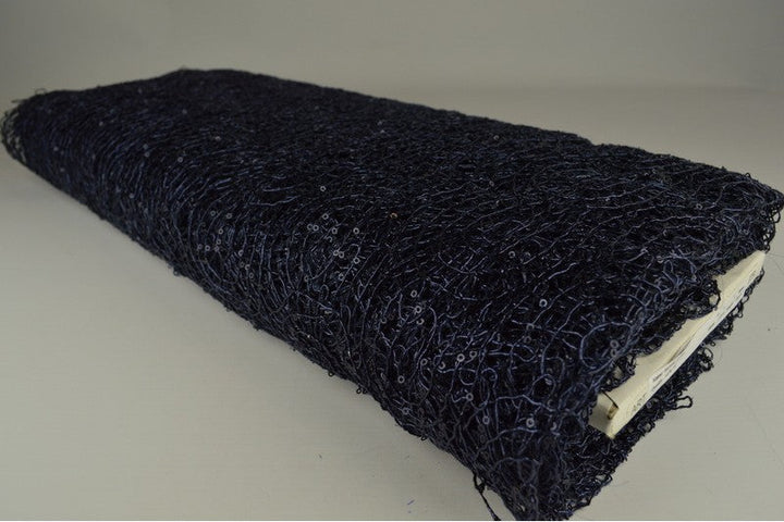 NAVY NETTING PALJETTSTOFF – SMÅ 2–3 MM PALJETTER, UTEN STREKK