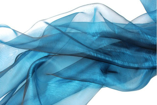 MINTGRØNN ORGANZA STOFF – TRANSPARENT OG SKINNENDE