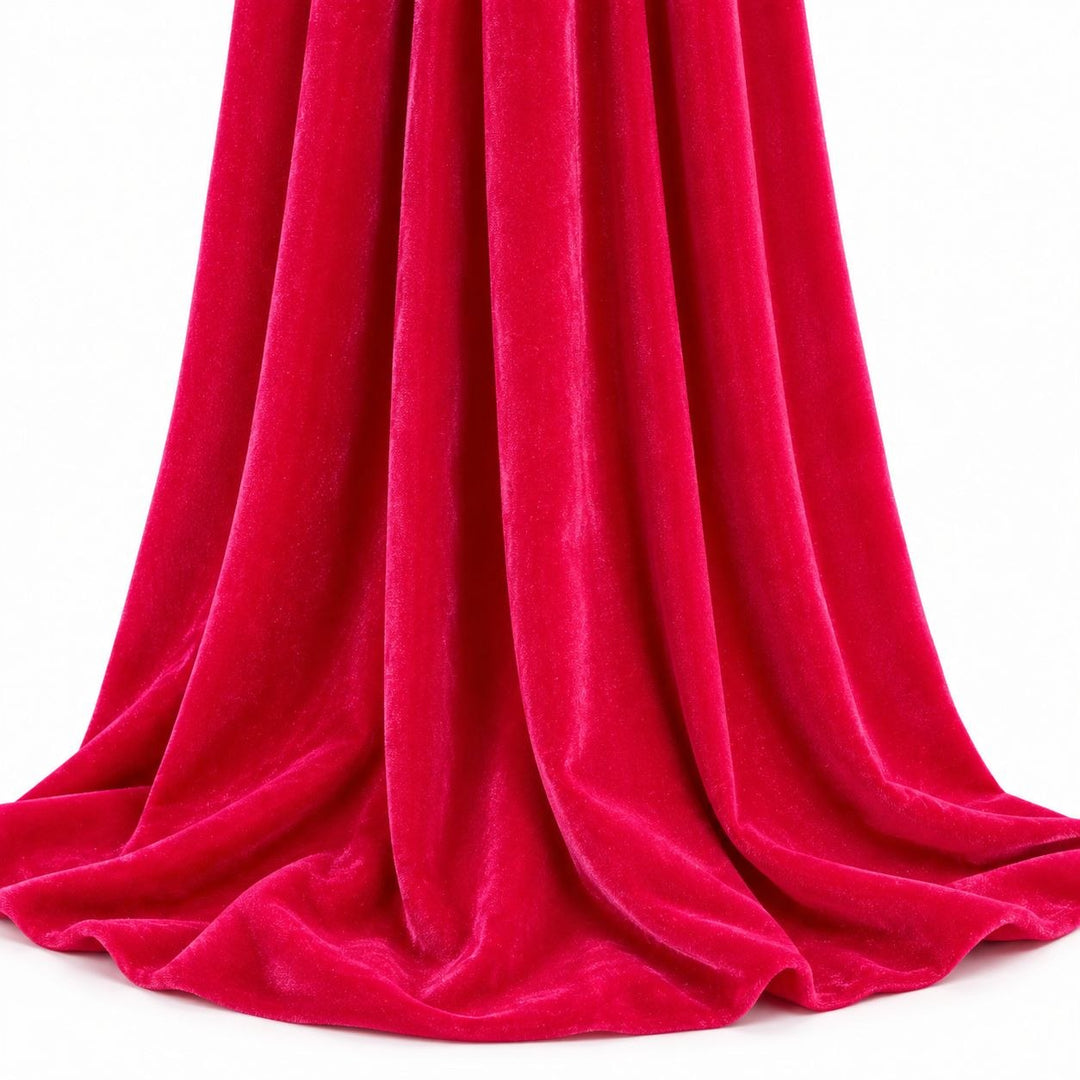 ROSA MICRO VELUR STOFF MED GLITTER (bilde 2 av 3)
