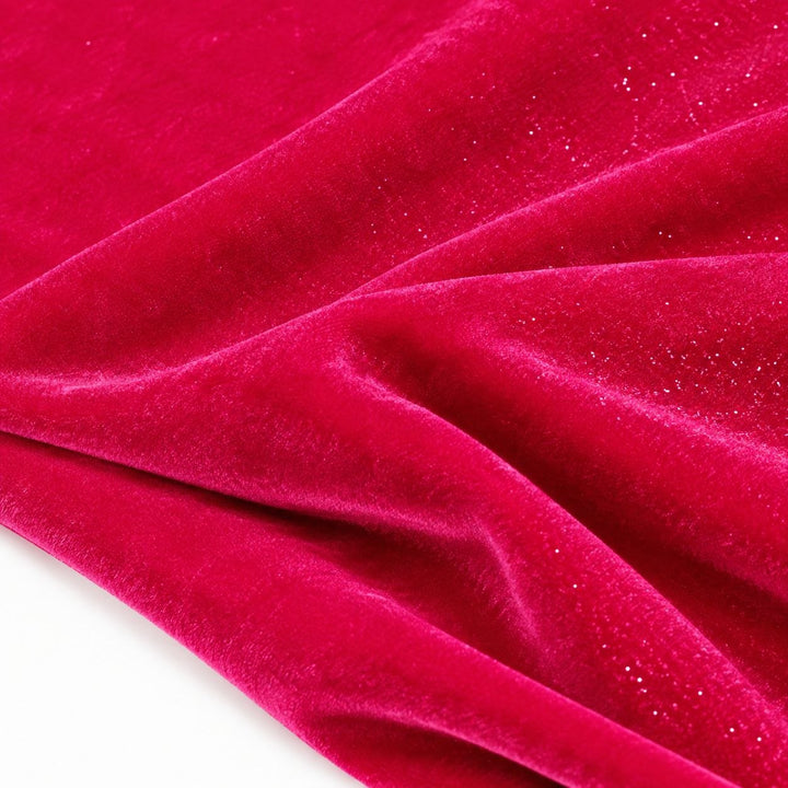 ROSA MICRO VELUR STOFF MED GLITTER (bilde 3 av 3)
