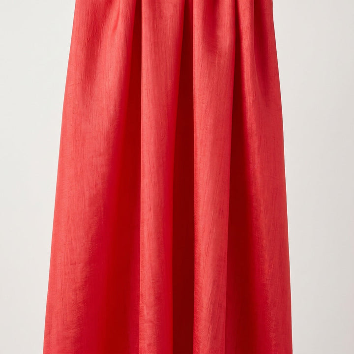 RØDT SILKE CHIFFON STOFF