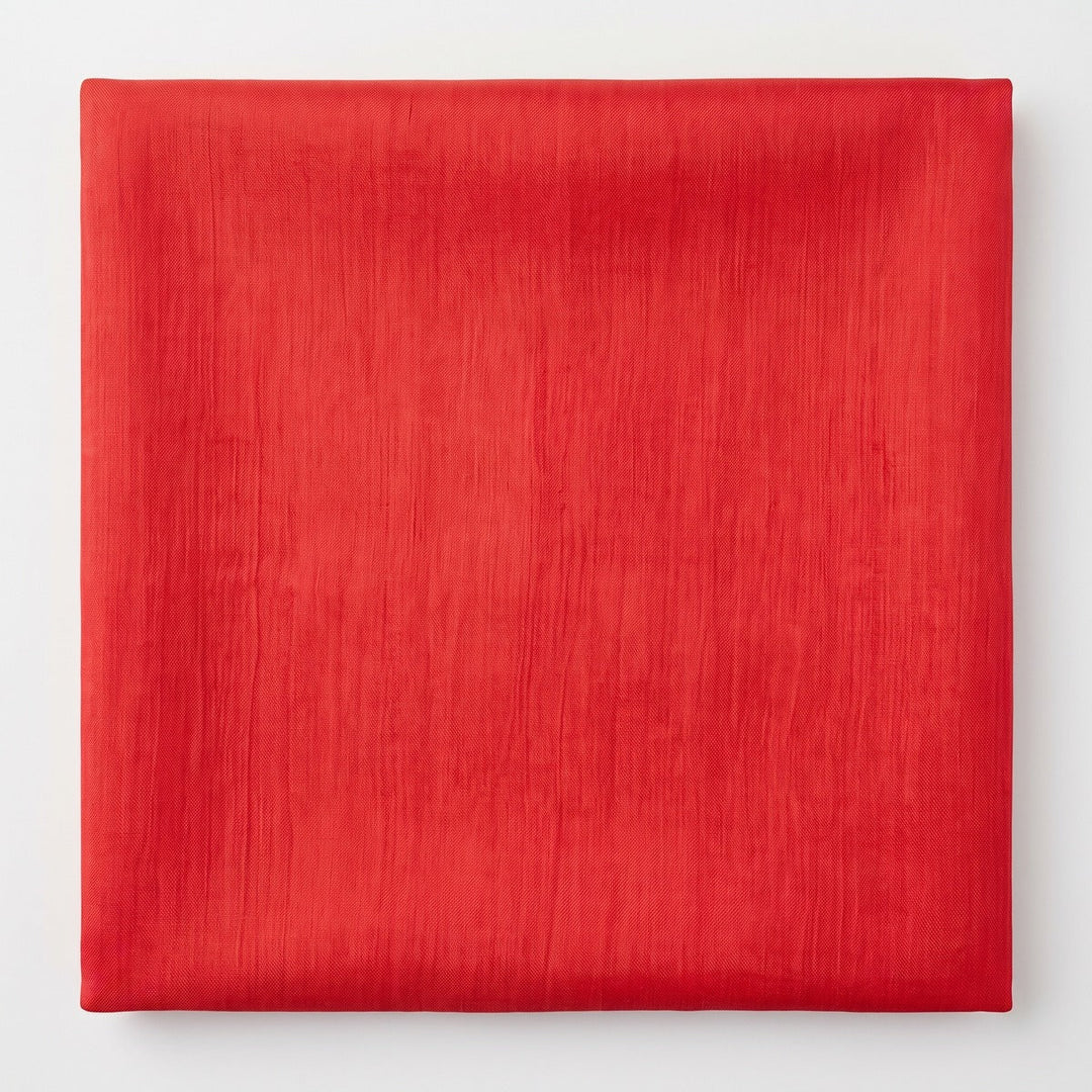 RØDT SILKE CHIFFON STOFF