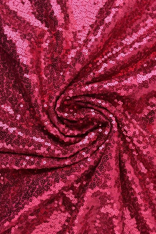 ROSA PALJETTSTOFF – SMÅ 3–4 MM PALJETTER OG ENVEIS STREKK