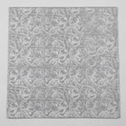 SØLV SATENG JACQUARD STOFF MED BLOMSTERRANKER