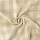 HVIT OG BEIGE SKOTSKRUTET FLANELL