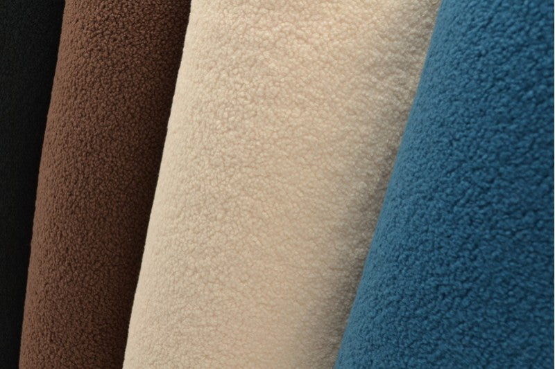 NAVY TEDDYSTOFF MED STREKK - MYKT & VARMEISOLERENDE