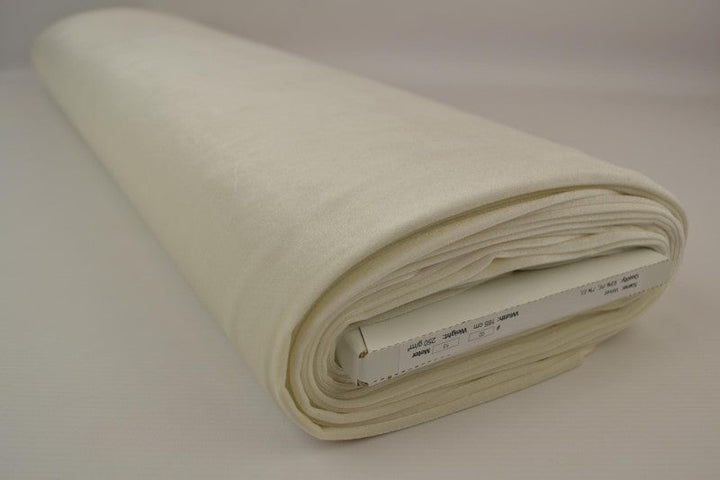 RÅHVIT VELOUR MED STREKK