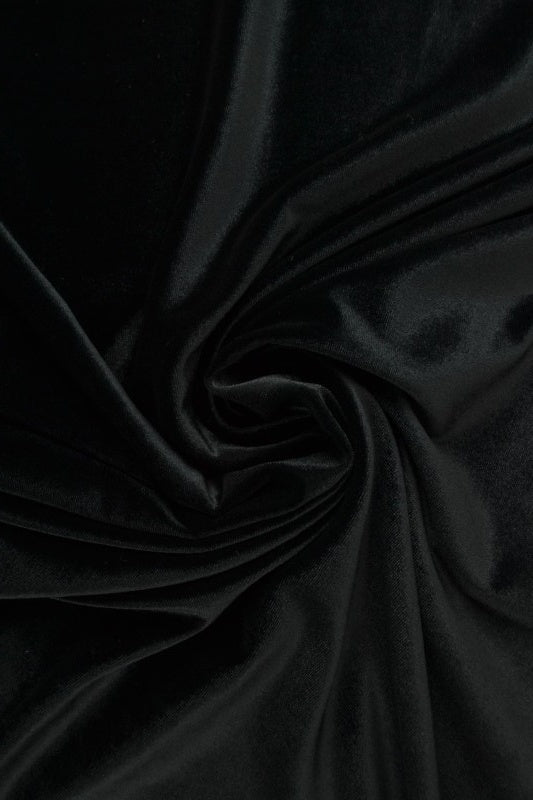 SVART VELOUR MED STREKK