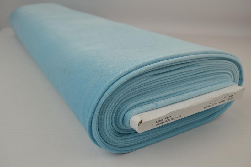 BLÅ VELOUR MED STREKK