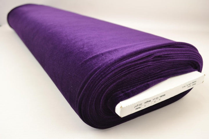 MØRKLILLA VELOUR MED STREKK