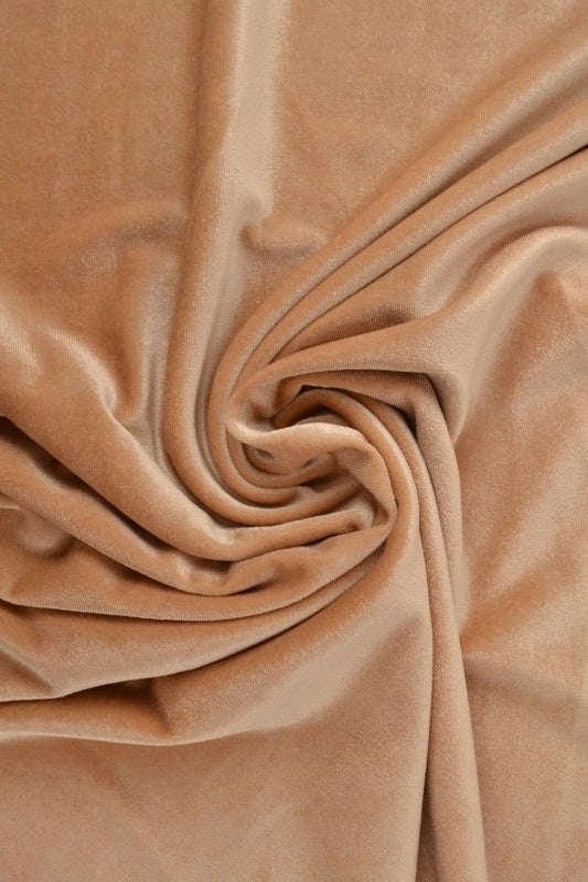 KAMELFARGET VELOUR MED STREKK